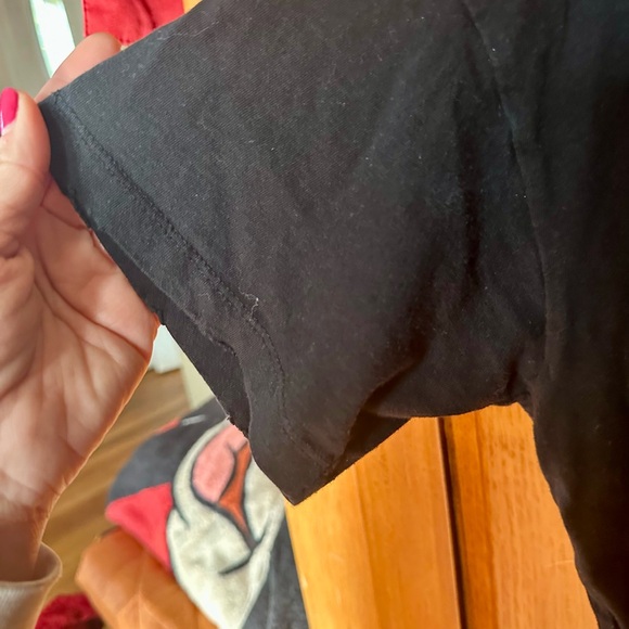 Aerie Black V-Neck Oversized T-Shirt - Picture 3 of 4